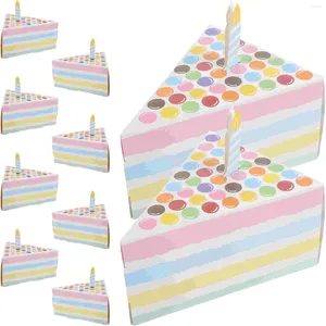 Бутылки для хранения 10 шт. Треугольная форма торта по случаю дня рождения творческая подарочная коробка для свадебной конфет
