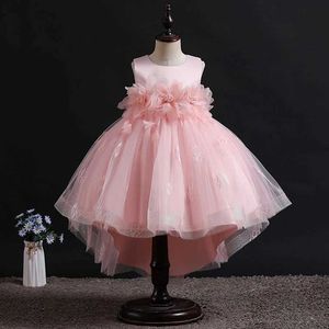 Kız Elbiseleri Çiçek Kızlar Prenses Düğün Parti İzi Genç Kız Elegant Ball Gown Elbiseler Çocuklar Çocuk Vestidos 3-10 yıldır