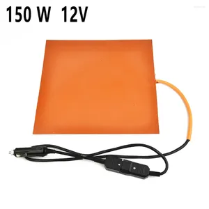 Battaniyeler 28x28cm 12V 150W Silikon Isıtma Pedi Mat Yiyecek Dağıtım Çantası Isınma Aksesuarları için Hızlı Isıtıcı Kablo Uzunluğu 100cm Battaniye