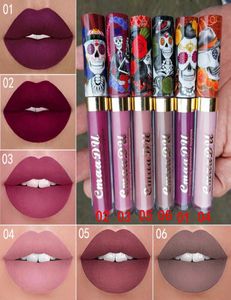 CMAADU Photke Skull Matte Lip Gloss Laving Waterplos Lovloss Fashion Longwear Longwear Velvet Lips Продукты макияжа3328379