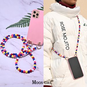 Beads Pearls Long Universal Phone Bess Charm 120cm аксессуары для мобильных телефонов Регулируемые и съемные модные сумки.