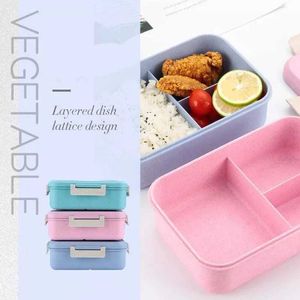 Bento Boxes Food Grade Пшеничная солома портативная бенто-ланч-бокс-коробка Микроволновая печь Home Outdoor Eco-Friendly Lunch Created Mow