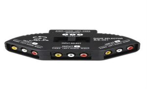 3 Way Port Audio Video AV RCA Splitter 3 в 1 выключатель 3 RCA Кабель RCA для Xbox DVD Black56612959063291