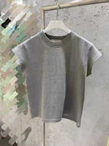 Güney Kore Dongdaemun Yaz Yeni Moda Yuvarlak Boyun İnce ve Çok Yönlü Şeker Renk Kısa Kollu Saf Pamuk T-Shirt Üstü Kadınlar İçin