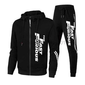 Erkek Trailtsits 2021 Sıcak Satış Erkek Moda Trailtsuit Fermuar Hoodies ve Sweetpants Yüksek Kaliteli Açık Hava Durum Sporları Jogging Suit D240429