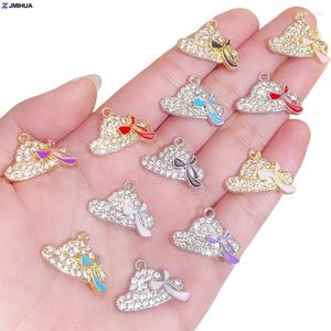 Takılar 10pcs/lot moda kristal üst şapka kalite emaye cazibe kolyeler diy takılar için uygun küpe kolyeler aksesuarları