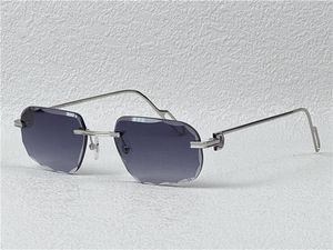Солнцезащитные очки винтажные пикадилли-нерегулярные очки 0116S Rimless Rimbel Cut Lens Lens Retro Fashion Avant-Garde Design UV400 светло-цветовой украшение летние очки