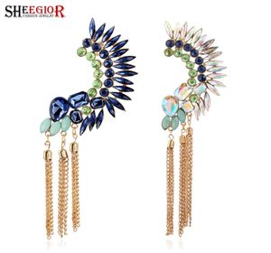 Shegior Punk Ear Cuff Melek Kanat Altın Renk Klipleri Küpe Üzerinde Sehşü Tasse Klipli BRINCO KUFF KUKULU KURULUM HEDEM010739