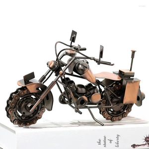 Декоративные фигурки мотоцикл модель ретро моторно -бронзовый металлический отдел отдел