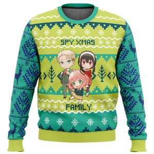 Женские свитера Рождественский аниме аниме Ахгао Подарок Санта -Клаус Пуловер.