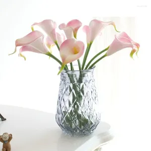 Dekoratif Çiçekler 10 PCS Yapay Calla-Lily Çiçek Düğün Buket Diy düzenleme Centerpieces Ofis Partisi Ev Dekorasyonları Y5GB