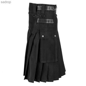 Skirts Ski Ski Kit vintage Scottish Gothic Punk Fashion Kendo Tasca Ski Abbigliamento scozzese Casual Autumn Autumn Mens Street Clothing Nuovo XW