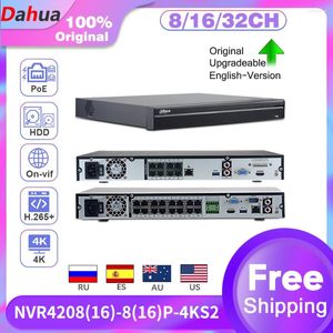 Dahua NVR POE kaydedici 4K 8MP 32CH 16CH 8CH NVR4208-8P-4KS2/L NVR4216-16P-4KS2/L NVR4232-16P-4KS2/L HD CCTV Güvenlik Kamera için