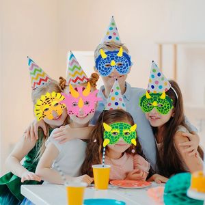 11psset Dinosaur Foam Masks Kids Birthday Dino Party Supplies девочки мальчики маскарад одеваться маска для маски для украшений 240429