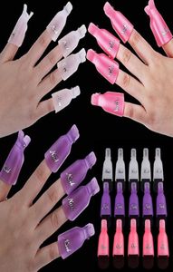 В целом 10шт хорошего качества пластикового акрилового искусства для ногтей замачивание с открытой крышкой UV гель для сема лака