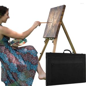 Depolama Çantaları Sanat Portföyleri Kılıf Tote Çanta Klasörü Hafif su geçirmez ve omuz kayışı ile taşıyor 3 fermuarlı