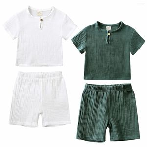 Roupas conjuntos de roupas de bebê de verão definido para menina menino menino Terno t curto e shorts algodão crianças roupas de roupa casual estilo boêmio