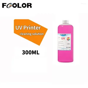 Mürekkep Yeniden Doldurma Kitleri Fcolor 300ml Güçlü UV DTF Temizleme Çözümü XP600 L1600 TX800 1390 Yazıcı Sıvısı