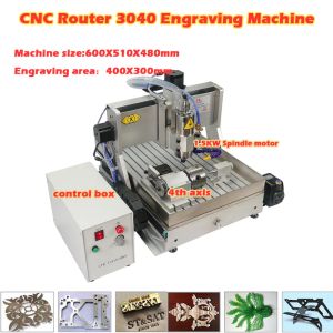 LY CNC 3040 Z-VFD Gravür Makinesi 1.5kW USB Top Vidası 300x400mm Ahşap Alüminyum Bakır Metal Çalışma