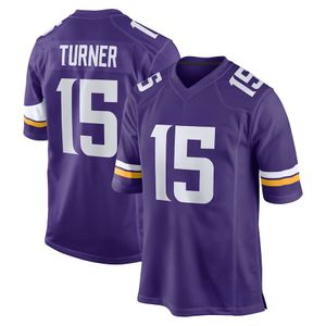 2024 Новый драфт первого раунда игры игр для футбольных майков 9 J.J.McCarthy 15 Turner Jersey Men's Women's Youth Game Custom Custom Любое имя любое число