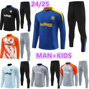 24 25 Inter Adult Trade Cuit Детский футбольный тренировочный костюм 2023 2024 2025 Milans Eriksen Vidal Barella Hakimi Футбольная куртка детская спортивные костюмы для бега