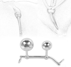 Анальная секс -игрушка женская анальная влагалище двойная шаровая анальная заглушка в стальной ремне веревки крючка для женщин для женщин, блокирующих ремень Y2004227527553