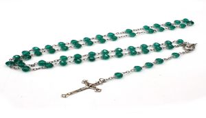 6*8mm Moda Yeşil Kristal Tespih, Hıristiyan Katolik Azizler Hıristiyan Takı Aksesuarları için Hediyeler Hediye5544173