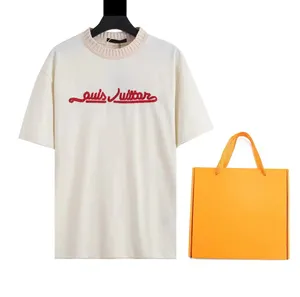 Мужская плюс футболка с футболкой плюс размер вышита и полярного стиля в полярном стиле с уличным чистым хлопком xqd