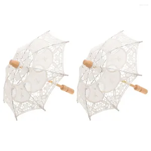 Şemsiye pamuk şemsiyesi gelin fantezi beyaz düğün festivali vintage dökme kızlar