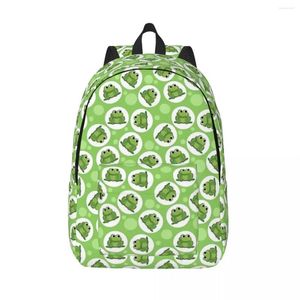 Рюкзак милый зеленый лягушка женщина маленькие рюкзаки для мальчиков девочки для девочек книжная сумка мода на плечо портативность перевозка