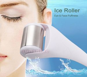 Новая мини -мини -кожа из нержавеющей головы Cool Ice Roller Face Massager Massager Roller Mawringles Puphy Eye Hold Ice Derma Roller Therapy8371630