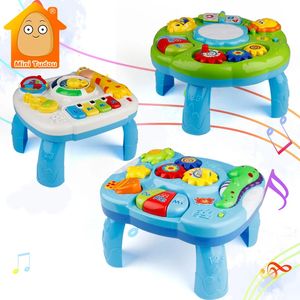 Mesa de música brinquedos do bebê máquina de aprendizagem brinquedo educacional música aprendizagem brinquedo instrumento musical para criança 6 meses 240129