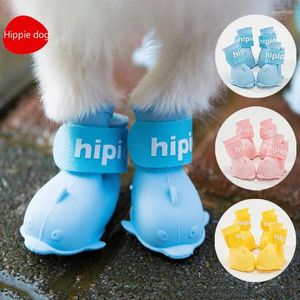 Köpek Giyim Karikatür Dolphin Pet Ayakları Köpek Teddy Socks Su geçirmez Yağmur Botları Silikon Ayak Kapağı Chihuahua Zapatos Para Perro Acesorios