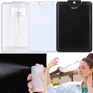 Depolama Şişeleri 20ml Kart Sprey Şişesi Seyahat Pres Portable Mini Yeniden Dolaştırılabilir Koku El dezenfektanı Alkol Boş Kozmetik Konteyner