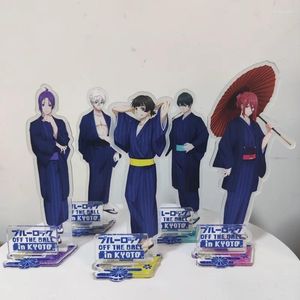 Anahtarlıklar 15 cm mavi kilit anime figürleri cosplay kimono tarzı akrilik çift taraflı standlar model masa dekor ayakta tabela hediyeler