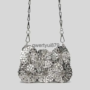 Omuz Çantaları Fasion Metalik Seetmetal Crossbody Çanta Kadınlar İçin Tasarımcı Sequins Soulder Sparkle Akşam Partisi Çantalar Glier Sac 2023H2421