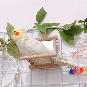 Diğer Kuş Malzemeleri 1 PC PET MARSHOR AHŞAP OYNAYICI PARROT COMYGIES İÇİN PARROT İÇİN TOYAK KAPAKATIEL CONURE FINCH SHABEBID CAGE CALOSITA