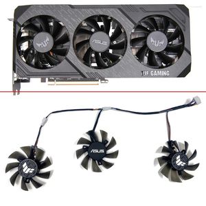 Bilgisayar Soğutma 3 PCS 75mm 4pin Asus TUF Gaming X3 RX 5700 XT RX5700 Grafik Kartı Değiştirme FD8015U12S GPU