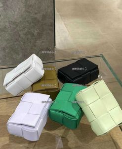 Tasarımcı Tote Çanta Abottegas Bvneta Mini Jodie Şeker Girişte Yeşil Üçlü Grit Dokuma Küçük Kare Çanta Kamera Çantası Tek Omuz Eğik Straddle Bag