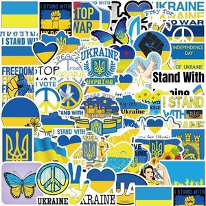 Автомобильные наклейки 50 шт./лот, флаг Украины, желаю мира, Iti для Diy Lage, ноутбука, скейтборда, велосипеда, наклейка, Прямая доставка, мобильные телефоны, мотоциклы Dhdwz