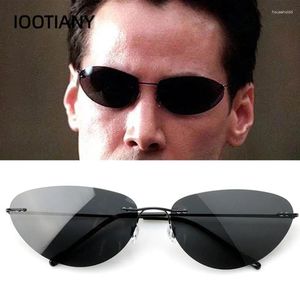 Parti Malzemeleri Film Matrix Neo Cosplay Eyewear Punk Glasses Gözlükler Güneş Gözlüğü Sahne