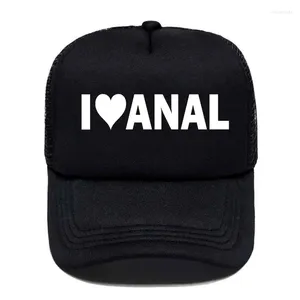 Top Caps Ben anal komik baskı beyzbol şapkası eşcinsel gurur şakası şaka penis buusex erkekler örgü vizör açık güneş şapkası ayarlanabilir