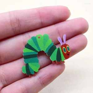 Takılar 10pcs Kawaii Hungry Çilek Bug Caterpillar Küpe için Akrilik Yapma Malzemeleri Sevimli Anime Kolye Takı DIY