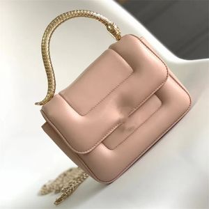 Женская сумка через плечо, дизайнерская роскошная съемная сумка со змеиной головой, классическая модная сумка из овчины, брендовая цепочка.c34