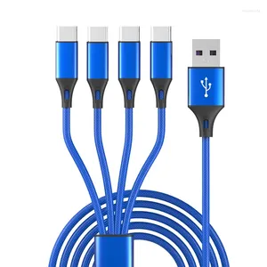 Многофункциональный зарядный кабель USB C Splitter 3/4/5 в 1, быстрый шнур с штекерным портом Type-C для телефонов, планшетов