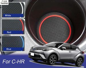 Аксессуары для интерьера для Toyota CHR 2024 C-HR, коврик для ворот, противоскользящая чашка, резиновый дверной коврик с пазами, декоративная отделка