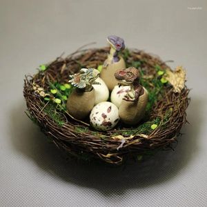 Dekoratif Figürinler Dinozor Yumurtası Yuvaları/Peri Bahçe Gnome/Moss Terrarium Ev Dekoru/Craft/Bonsai/Minyatür Hayvanlar/Figürin/DIY