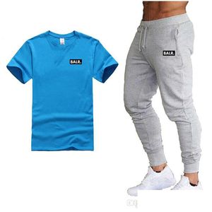 Erkek Tişörtleri Yeni Balr Designer T-Shirt Jogger Pants Minos Moda Harem Uzun Pantolonlar Desen Teslimat Giyim Erkek Giysileri Dht6n