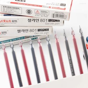1 шт., креативная гелевая ручка с алмазной головкой 0,38 мм, офисная простая подпись, черный, красный и синий, четырехцветные студенческие чернила