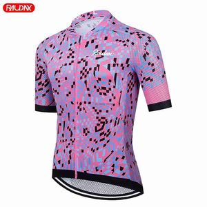 Homens camisetas Equipe Esportiva 2023 Ciclismo Jerseys Cores Vivas Bicyc Curto Seve Verão Ciclismo Roupas Bicicleta Maillot CamisasH2421